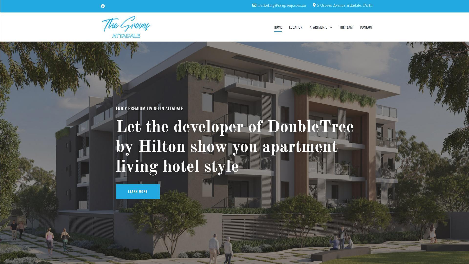 The Groves Attadale - Web Site Screenshot