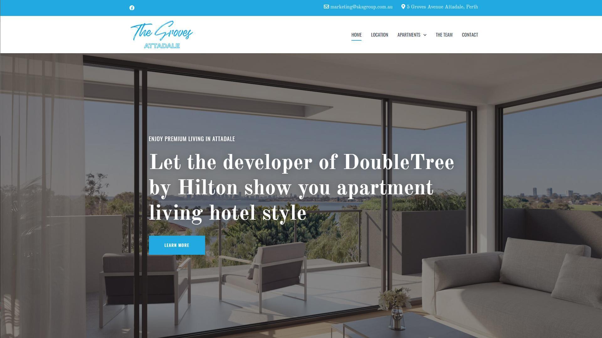 The Groves Attadale - Web Site Screenshot
